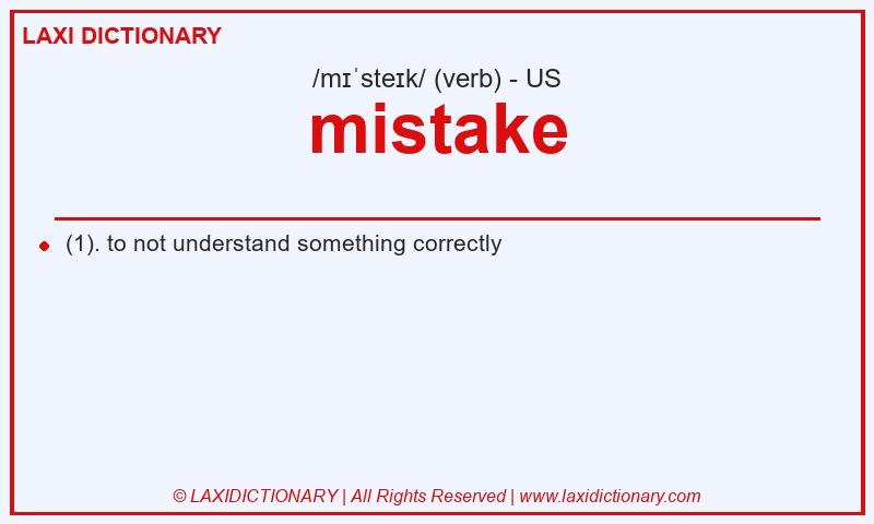 Definition mistake in American English
