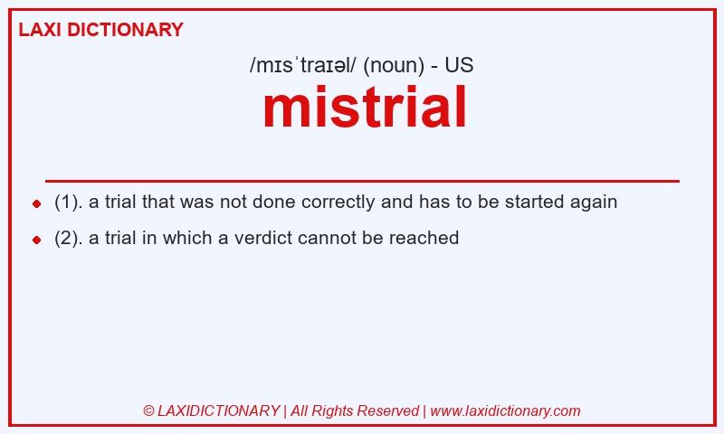 Definition mistrial in American English