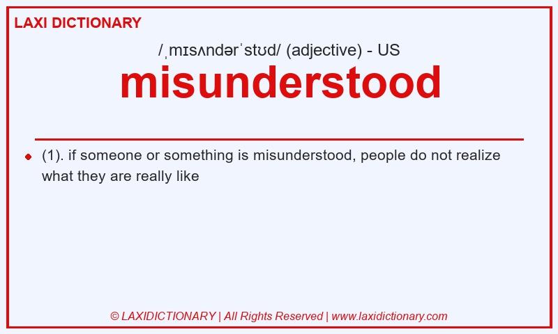 Definition misunderstood in American English