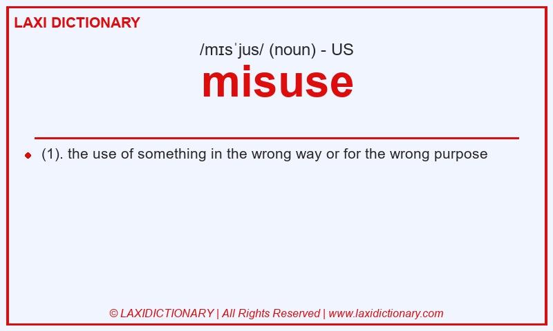 Definition misuse in American English