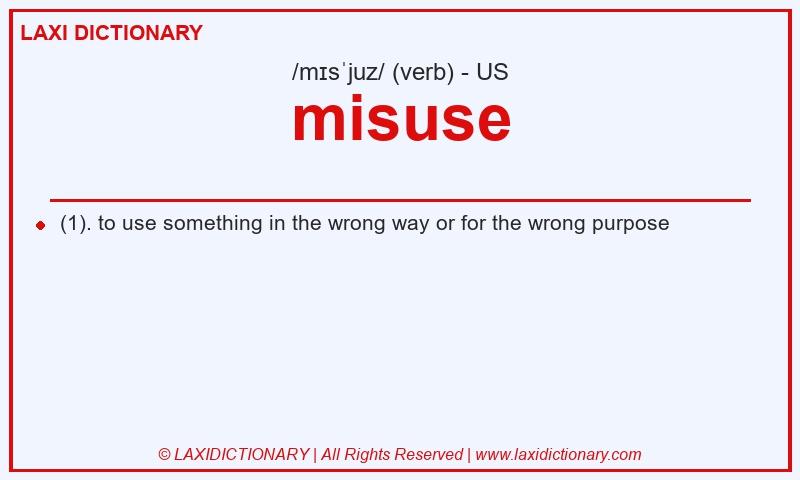 Definition misuse in American English