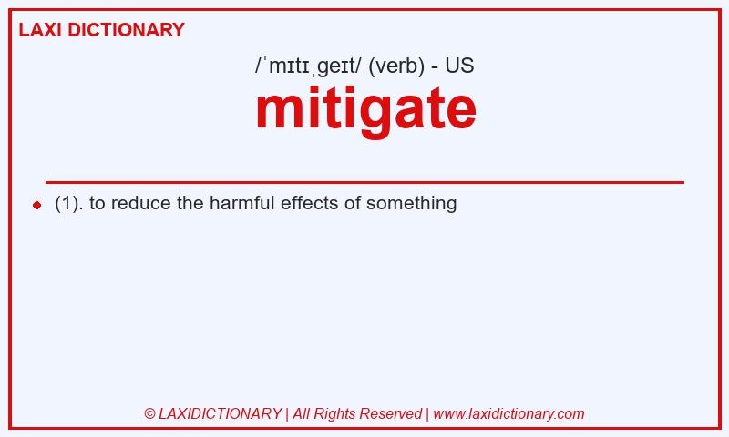 Definition mitigate in American English