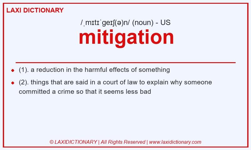 Definition mitigation in American English