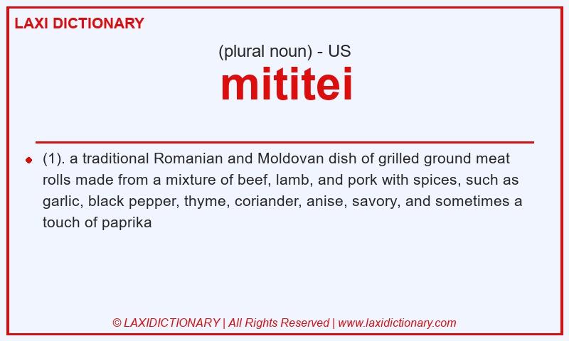 Definition mititei in American English