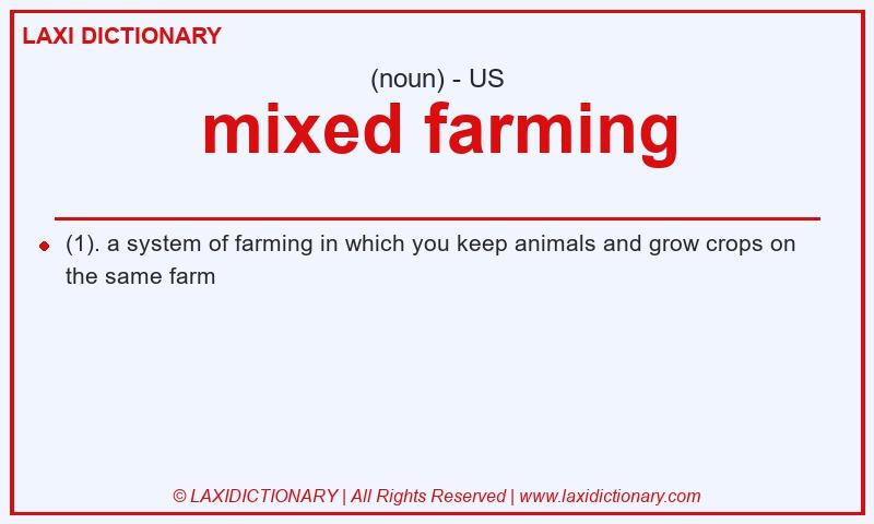 Definition mixed farming in American English