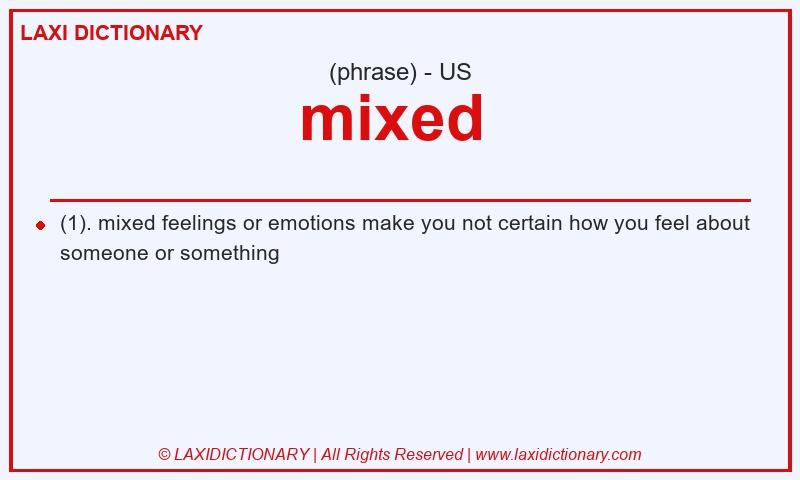 Definition mixed  in American English