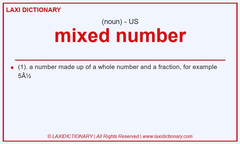 Definition mixed number in American English