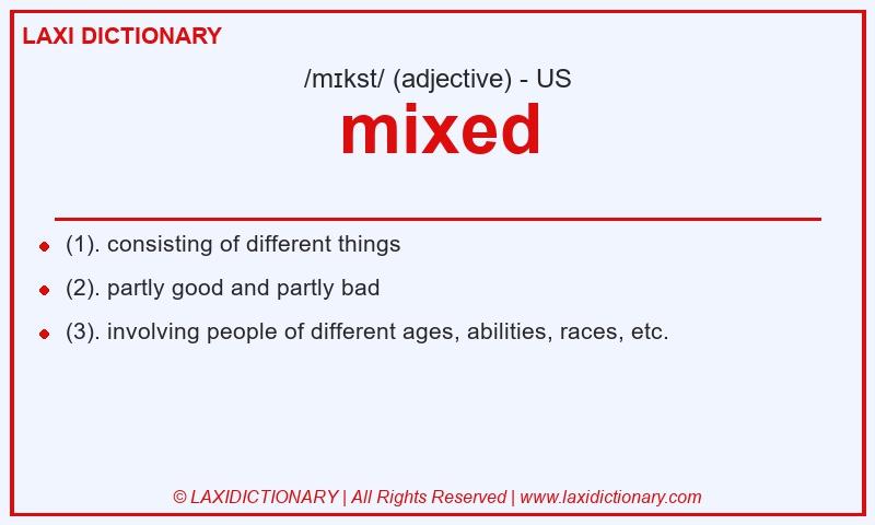 Definition mixed in American English