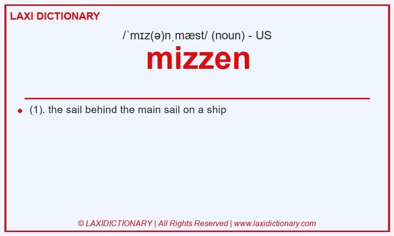 Definition mizzen in American English