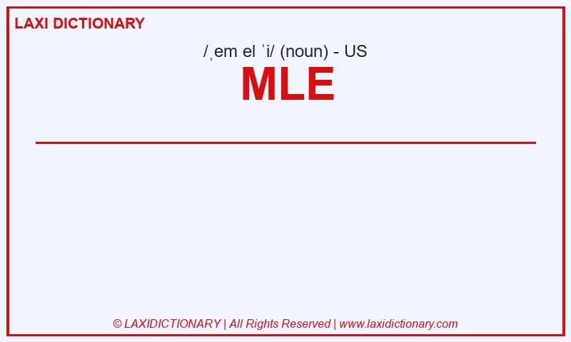 Definition MLE in American English