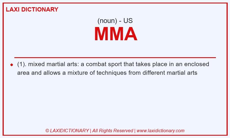 Definition MMA in American English