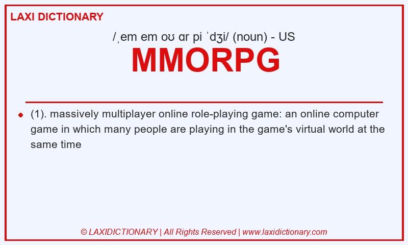 Definition MMORPG in American English