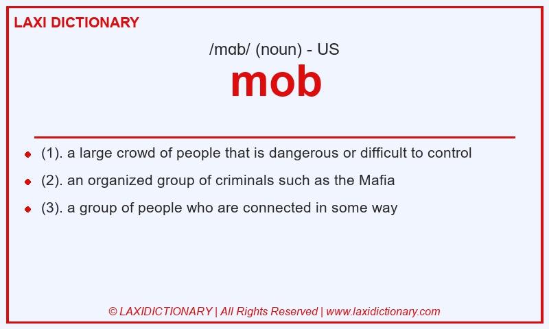 Definition mob in American English