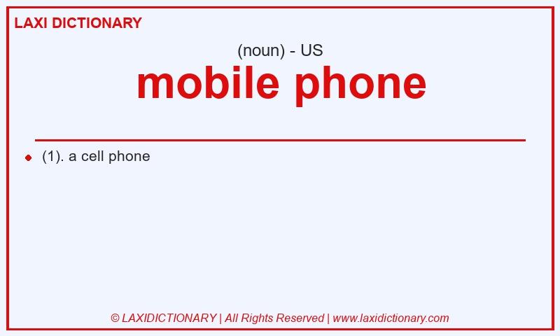 Definition mobile phone in American English