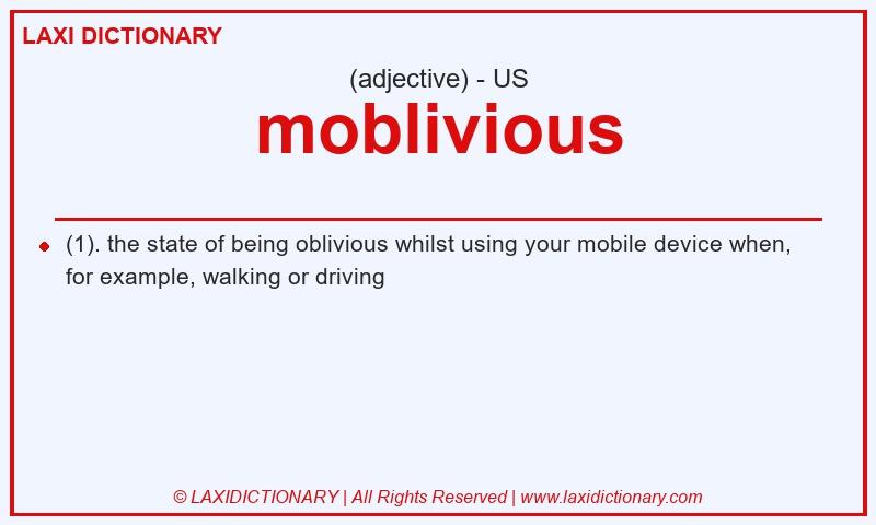 Definition moblivious in American English