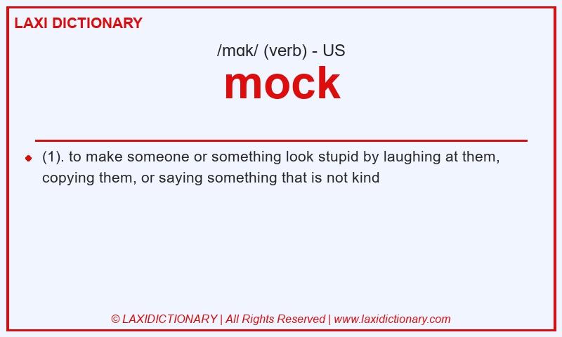 Definition mock in American English