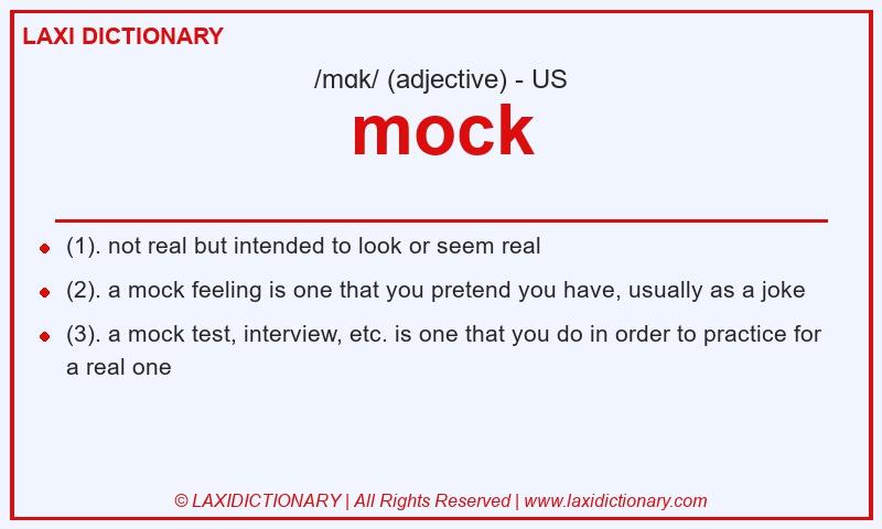 Definition mock in American English