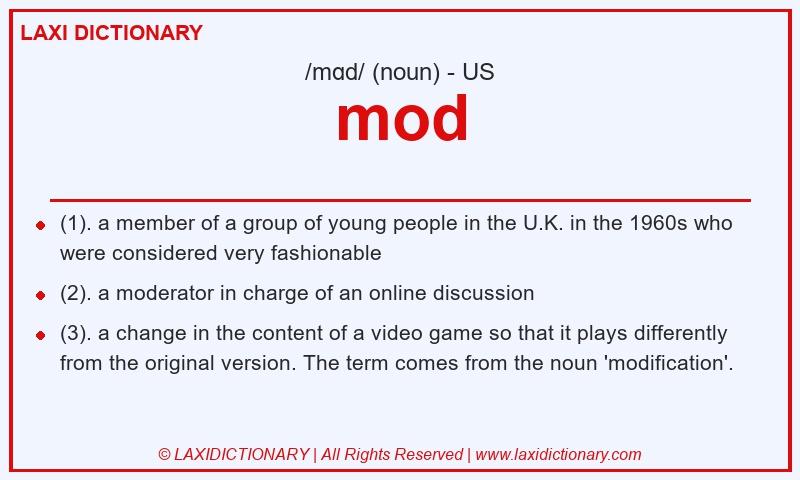 Definition mod in American English