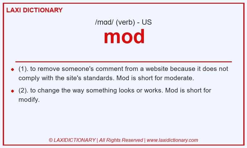Definition mod in American English