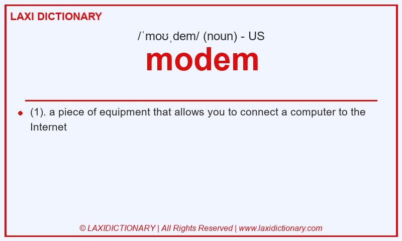 Definition modem in American English
