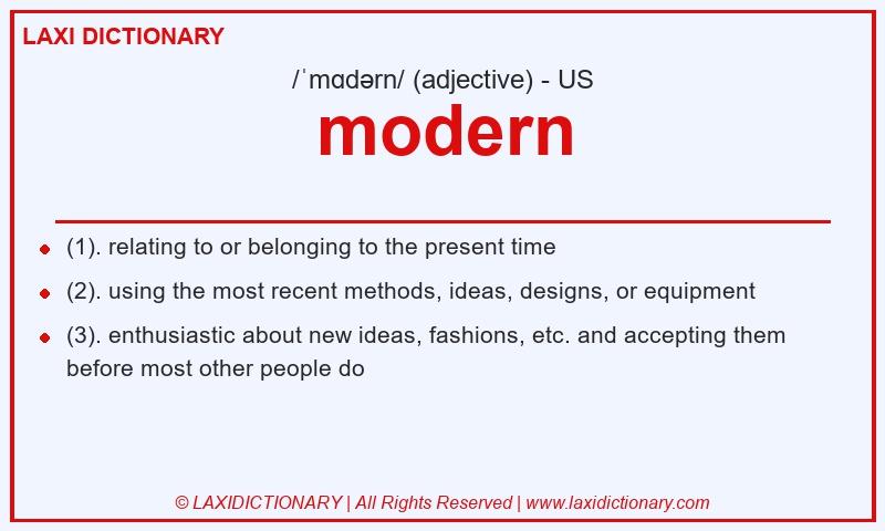 Definition modern in American English