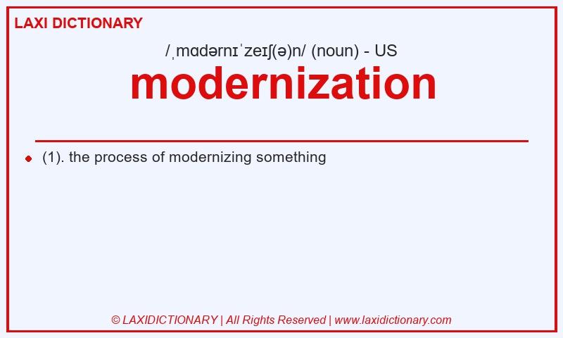 Definition modernization in American English