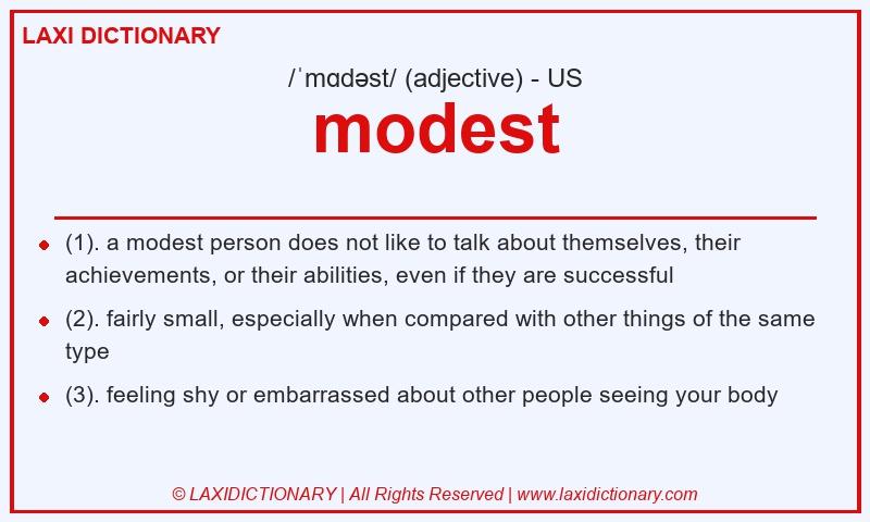 Definition modest in American English
