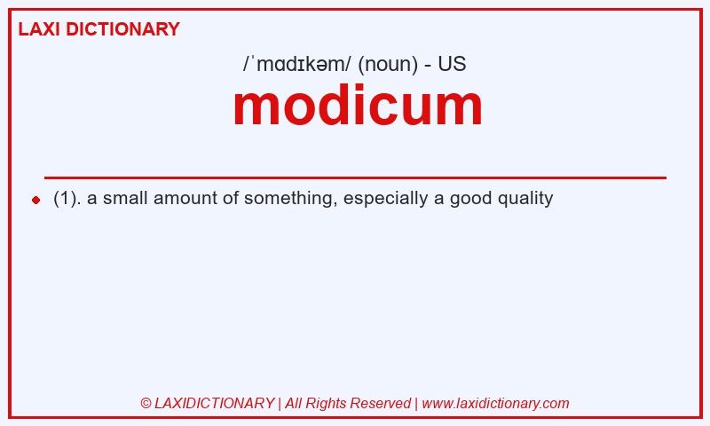 Definition modicum in American English