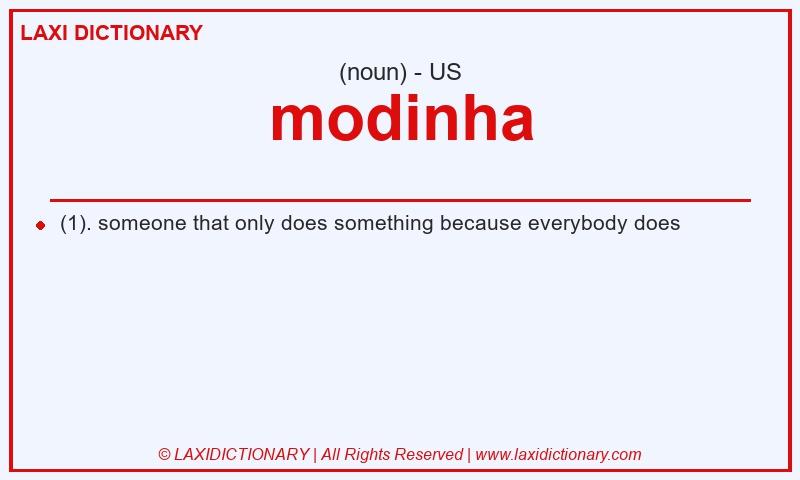 Definition modinha in American English