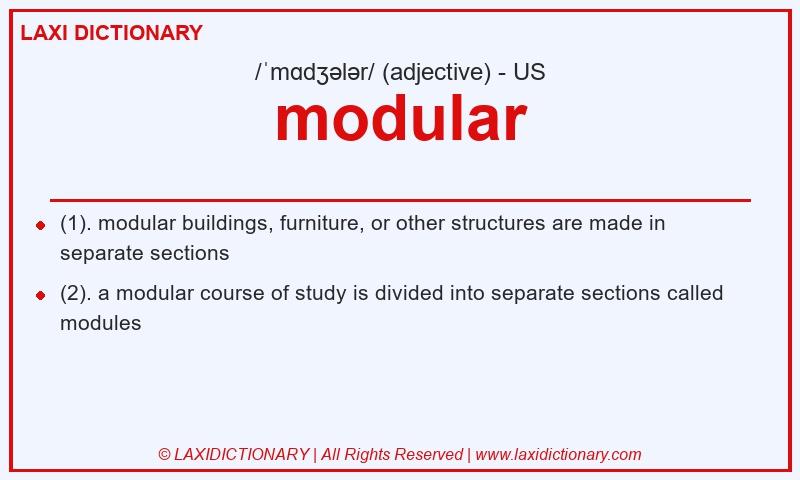 Definition modular in American English