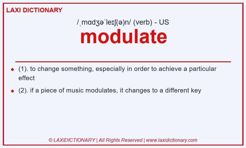 Definition modulate in American English