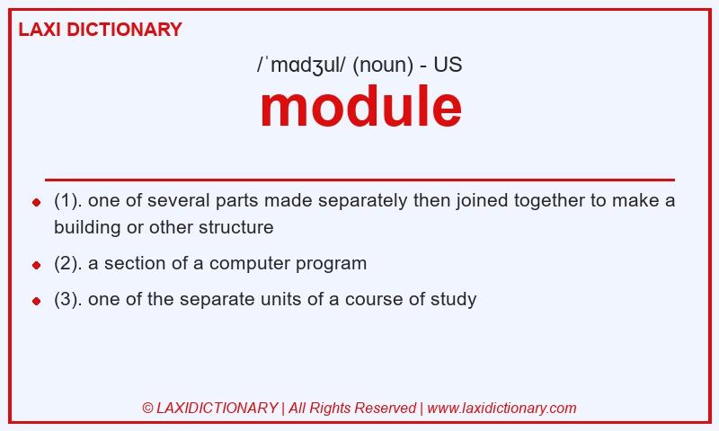 Definition module in American English
