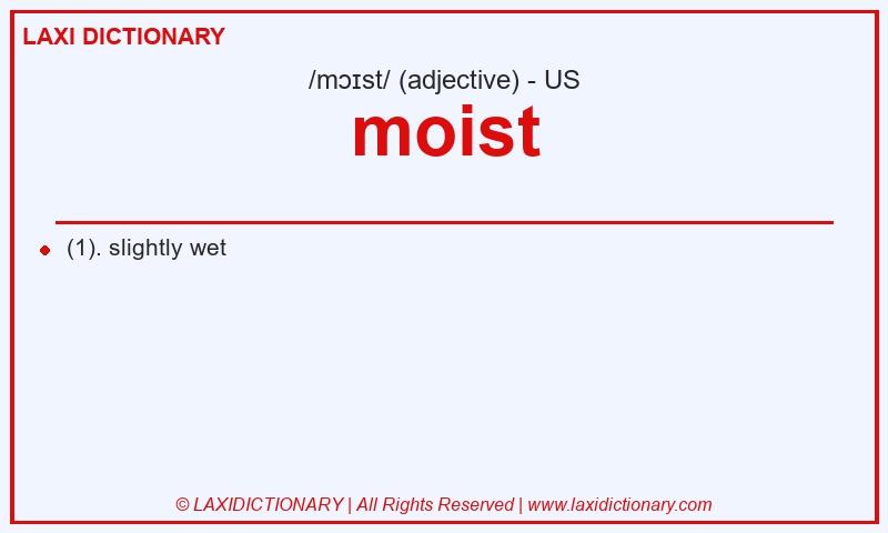 Definition moist in American English