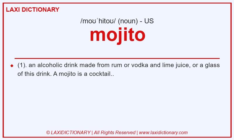 Definition mojito in American English