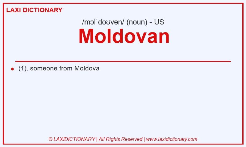 Definition Moldovan in American English