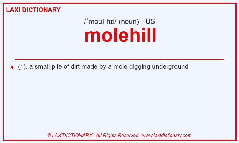 Definition molehill in American English