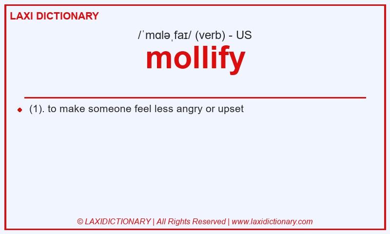Definition mollify in American English