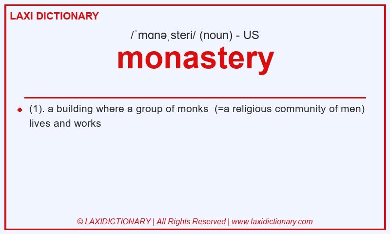 Definition monastery in American English