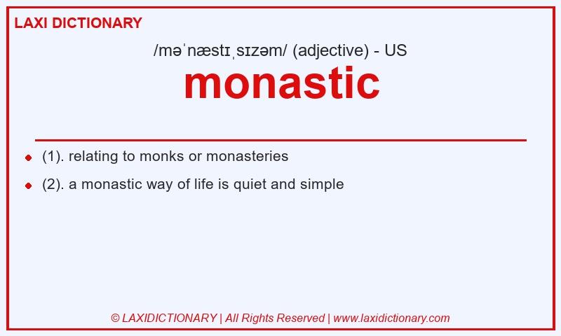 Definition monastic in American English