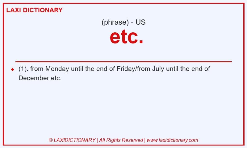Definition  etc. in American English