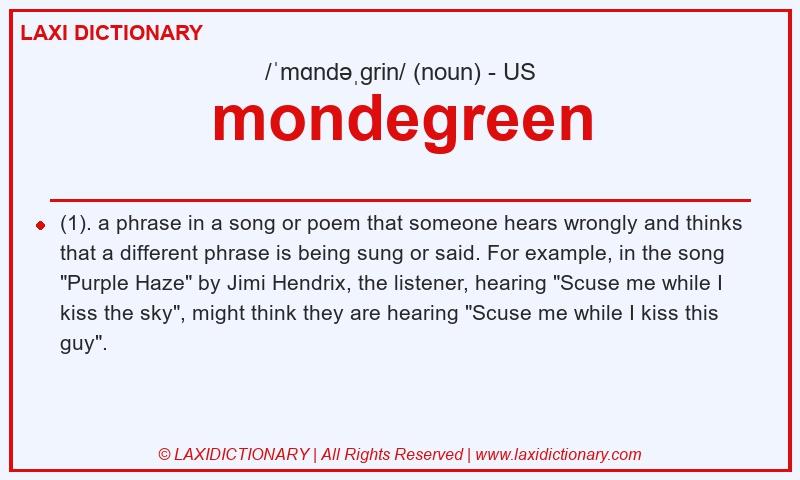 Definition mondegreen in American English