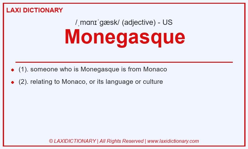 Definition Monegasque in American English