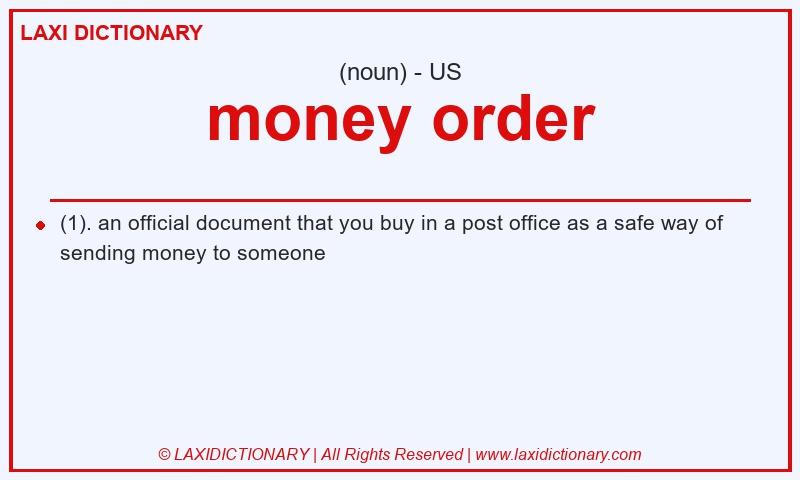Definition money order in American English