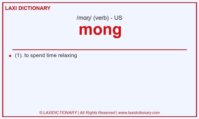 Definition mong in American English