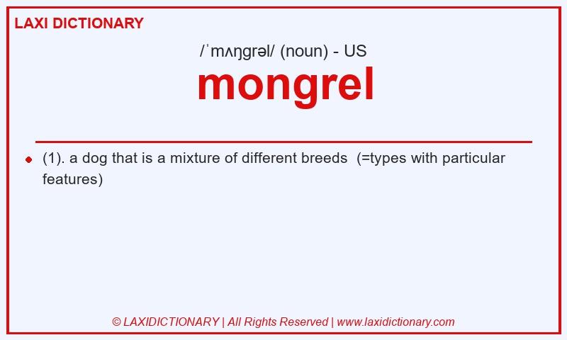 Definition mongrel in American English