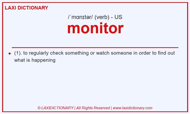 Definition monitor in American English