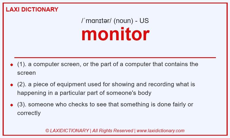 Definition monitor in American English