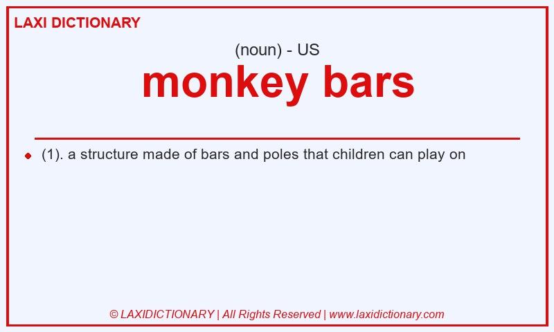 Definition monkey bars in American English