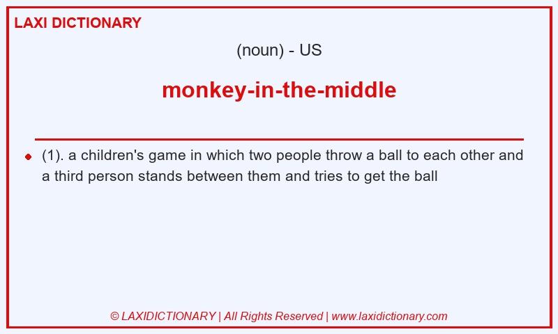Definition monkey-in-the-middle in American English