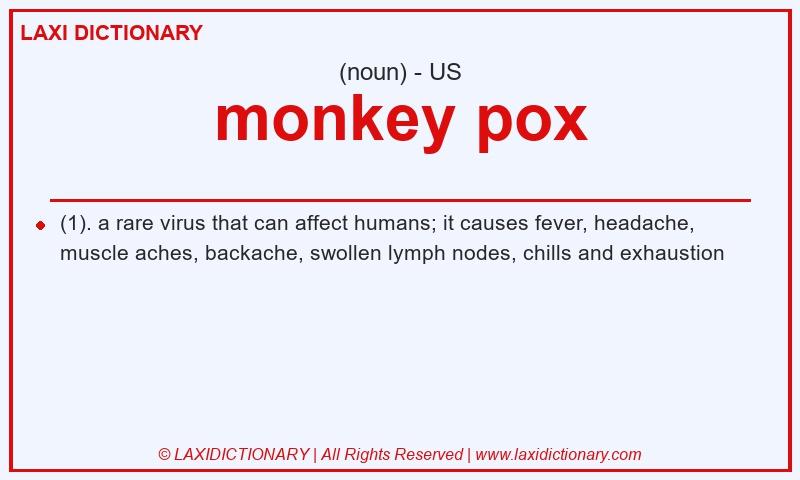 Definition monkey pox in American English
